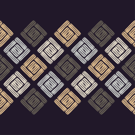 Seamless abstract geometric pattern. Scribble texture. Vector pattern. Mosaic texture. Can be used for wallpaper, textile, wrapping, web page background.のイラスト素材