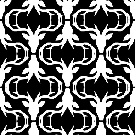 Polygonal vector deer head. Seamless background. Graphic element for design. Can be used for wallpaper, textile, wrapping, web page background.のイラスト素材