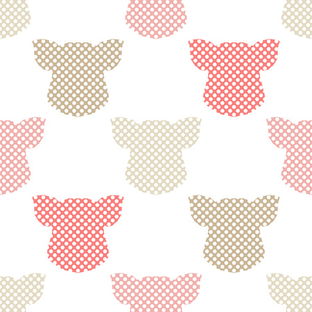 Polygonal head of a Pig. Symbol of year. Seamless background. Graphic element for design. Can be used for wallpaper, textile, wrapping, web page background.のイラスト素材