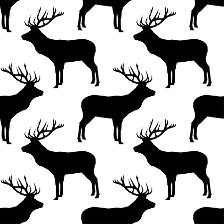 Seamless vector background with deer. Graphic element for design. Can be used for wallpaper, textile, wrapping, web page background.のイラスト素材