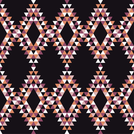 Ethnic boho seamless pattern. The texture of the triangles. Traditional ornament. Tribal pattern. Folk motif. Can be used for wallpaper, textile, wrapping, web page background.のイラスト素材