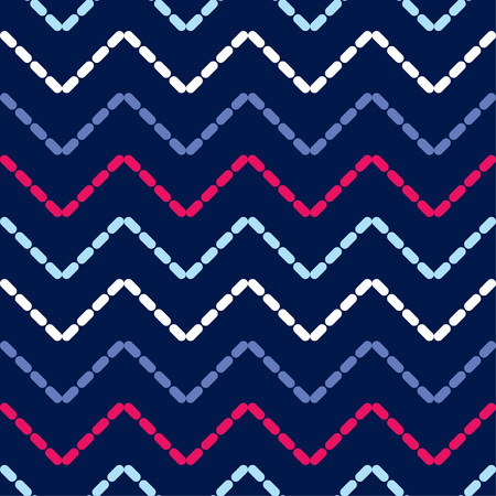 Trendy seamless pattern designs. Zigzag from dash. Vector geometric background. Can be used for wallpaper, textile, wrapping, web page background.のイラスト素材