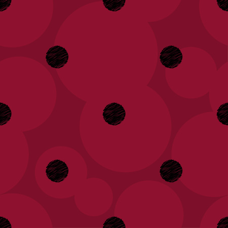 Polka dot seamless pattern. The shapes of large and small dots. Geometric background. Can be used for wallpaper, textile, wallpaper, web page background.のイラスト素材