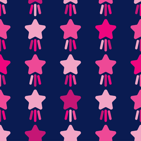 Seamless pattern with decorative stars. Star with rays. Simple design. Can be used for wallpaper, textile, wrapping, web page background.のイラスト素材