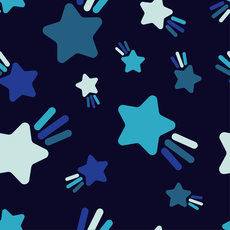 Seamless pattern with decorative stars. Star with rays. Simple design. Can be used for wallpaper, textile, wrapping, web page background.のイラスト素材