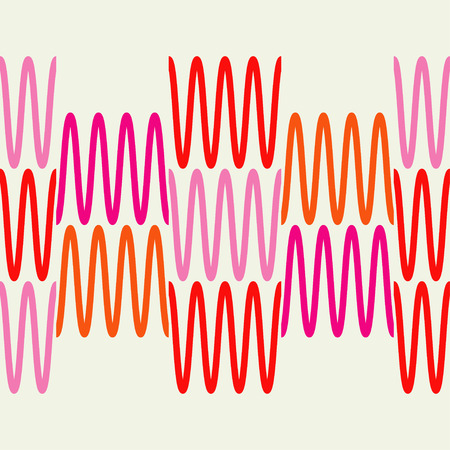 Trendy seamless pattern designs. Mosaic of zigzags and squiggles. Vector geometric background. Can be used for wallpaper, textile, wrapping, web page background.のイラスト素材