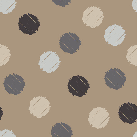 Polka dot seamless pattern. Mosaic of circles with hatching texture. Geometric background. Can be used for wallpaper, textile, wallpaper, web page background.のイラスト素材