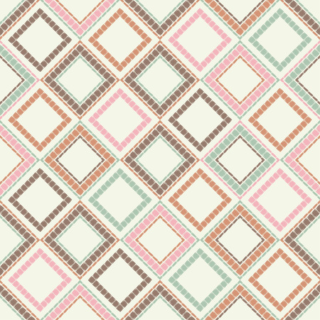 Ethnic boho seamless pattern. Patchwork texture. Weaving. Traditional ornament. Tribal pattern. Folk motif. Can be used for wallpaper, textile, wrapping, web page background.のイラスト素材