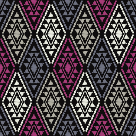Ethnic boho seamless pattern. Patchwork texture. Weaving. Traditional ornament. Tribal pattern. Folk...