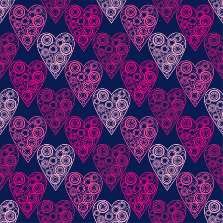 Seamless pattern. Polka dot. Hearts from circles. Valentine's day. Vector illustration. Can be used for wallpaper, textile, wallpaper, web page background.のイラスト素材