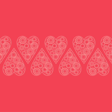 Seamless pattern. Polka dot. Hearts from circles. Valentine's day. Vector illustration. Can be used...