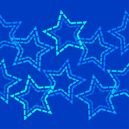 Seamless vector background. Stars with hatching. Hand drawing. Can be used for wallpaper, textile, wrapping, web page background.のイラスト素材