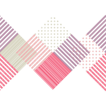 Trendy seamless pattern designs. A mosaic of stripes with the old texture. Vector geometric background. Can be used for wallpaper, textile, wrapping, web page background.のイラスト素材