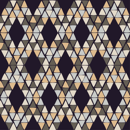 Ethnic boho seamless pattern. Embroidery on fabric. Patchwork texture. Weaving. Traditional ornament. Tribal pattern. Folk motif. Can be used for wallpaper, textile, wrapping, web page background.のイラスト素材