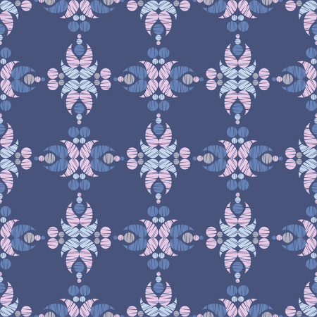 Paisley ornament. Ethnic boho seamless pattern. Ikat. Traditional ornament. Folk motif. Can be used for wallpaper, textile, wrapping, web page background.のイラスト素材