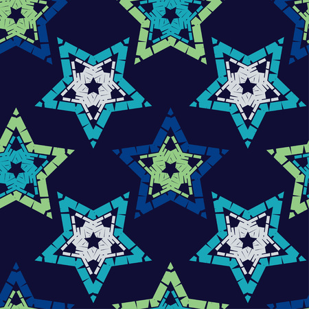 Seamless vector background. Stars with hatching. Hand drawing. Can be used for wallpaper, textile, wrapping, web page background.のイラスト素材
