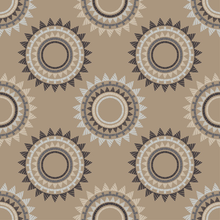 Polka dot seamless pattern. Mosaic of ethnic figures. Bali. Old texture. Geometric background. Can be used for wallpaper, textile, wrapping, web page background.のイラスト素材