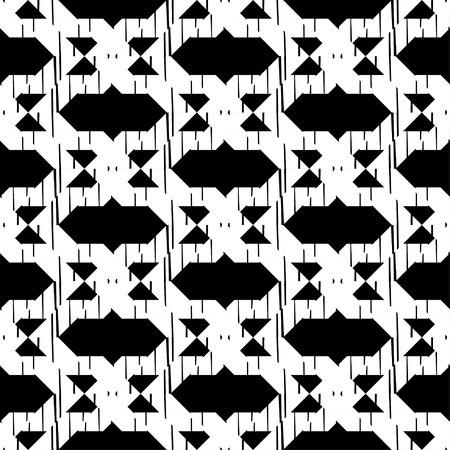 Ethnic boho seamless pattern. Embroidery on fabric. Patchwork texture. Weaving. Traditional ornament. Tribal pattern. Folk motif. Can be used for wallpaper, textile, wrapping, web page background.のイラスト素材