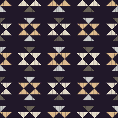 Ethnic boho seamless pattern. Embroidery on fabric. Patchwork texture. Weaving. Traditional ornament. Tribal pattern. Folk motif. Can be used for wallpaper, textile, wrapping, web page background.のイラスト素材