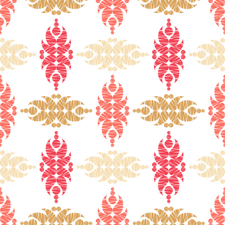 Paisley ornament. Ethnic boho seamless pattern. Ikat. Traditional ornament. Folk motif. Can be used for wallpaper, textile, wrapping, web page background.のイラスト素材