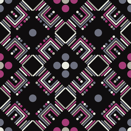 Trendy seamless pattern designs. The shapes of stripes and polka dots. Vector geometric background. Can be used for wallpaper, textile, invitation card, wrapping, web page background.のイラスト素材