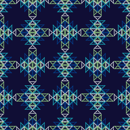 Ethnic boho seamless pattern. Embroidery on fabric. Patchwork texture. Weaving. Traditional...