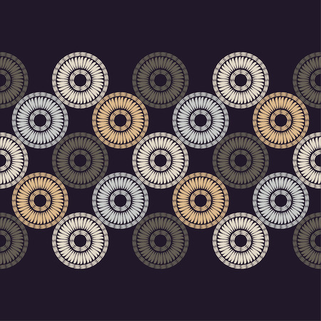 Polka dots seamless pattern. Mosaic of ethnic figures. Patterned texture. Geometric background. Can be used for wallpaper, textile, invitation card, wrapping, web page background.のイラスト素材