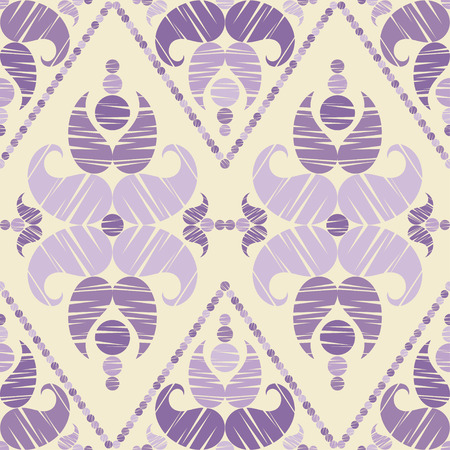 Paisley ornament. Polka dot. Ethnic boho seamless pattern. Ikat. Traditional ornament. Folk motif. Can be used for wallpaper, textile, invitation card, wrapping, web page background.のイラスト素材