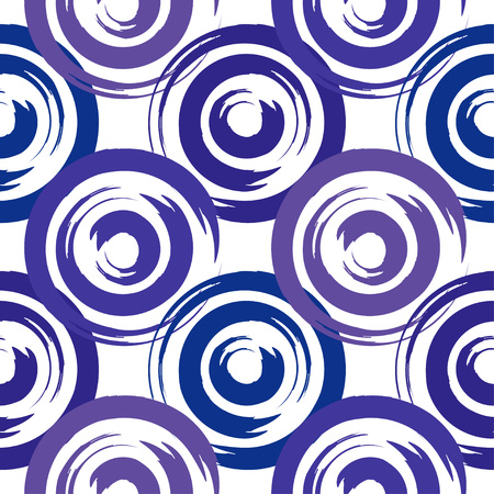 Doughnuts. Polka dots seamless pattern. Mosaic of ethnic figures. Patterned texture. Geometric background. Can be used for wallpaper, textile, invitation card, wrapping, web page background.のイラスト素材