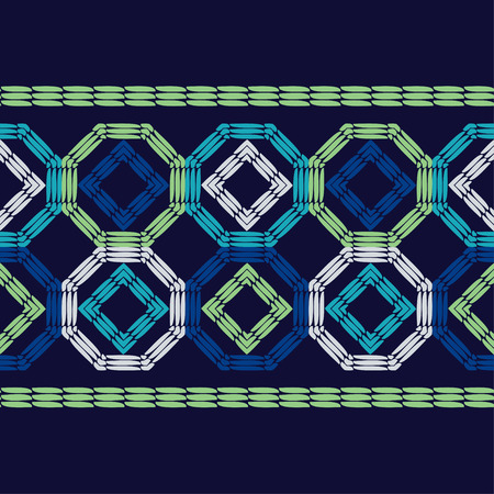 Ethnic boho seamless pattern. Lace. Embroidery on fabric. Patchwork texture. Weaving. Traditional...