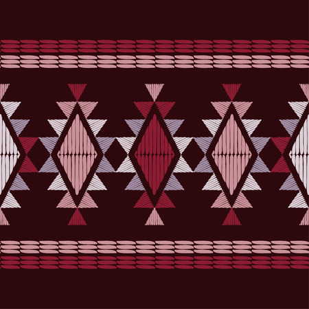 Ethnic boho seamless pattern. Lace. Embroidery on fabric. Patchwork texture. Weaving. Traditional...