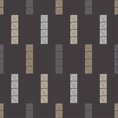 Ethnic boho seamless pattern. Lace. Embroidery on fabric. Patchwork texture. Weaving. Traditional ornament. Tribal pattern. Folk motif. Can be used for wallpaper, textile, wrapping, web.のイラスト素材