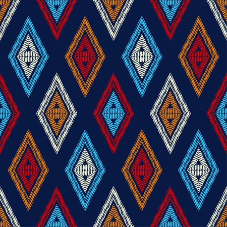 Ethnic boho seamless pattern. Lace. Embroidery on fabric. Patchwork texture. Weaving. Traditional...