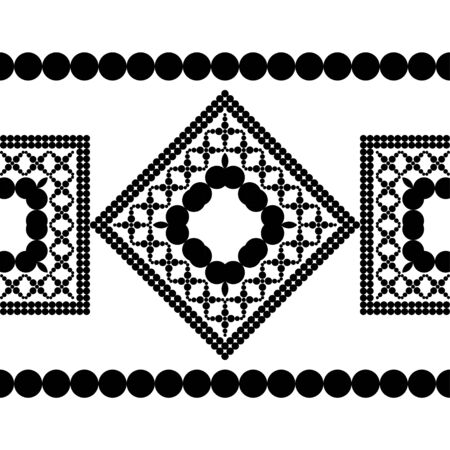 Polka dots seamless pattern. Mosaic of ethnic figures. Patterned texture. Geometric background. Can be used for wallpaper, textile, invitation card, wrapping, web page background.のイラスト素材