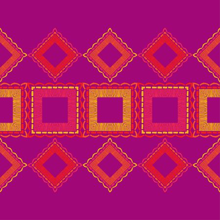 Zebra stripes. Ethnic boho seamless pattern. Lace. Embroidery on fabric. Patchwork texture. Weaving. Traditional ornament. Tribal pattern. Folk motif. Can be used for wallpaper, textile, wrapping, web.のイラスト素材