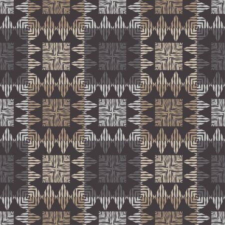 Ethnic boho seamless pattern. Lace. Embroidery on fabric. Patchwork texture. Weaving. Traditional ornament. Tribal pattern. Folk motif. Can be used for wallpaper, textile, wrapping, web.のイラスト素材