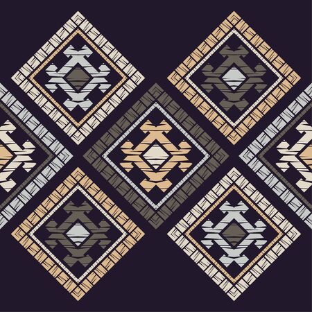 Ethnic boho seamless pattern. Lace. Embroidery on fabric. Patchwork texture. Weaving. Traditional...