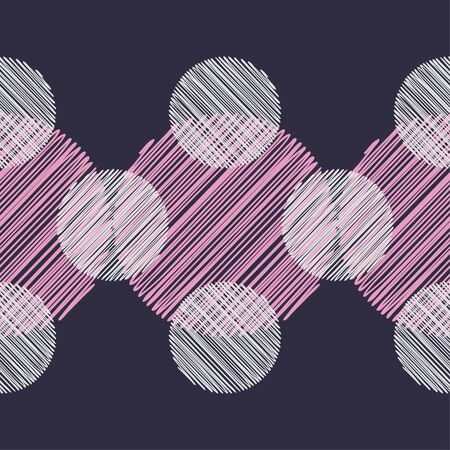 Polka dots seamless pattern. Mosaic of ethnic figures. Patterned texture. Geometric background. Can be used for wallpaper, textile, invitation card, wrapping, web page background.のイラスト素材