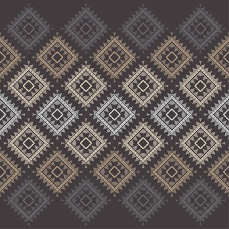 Ethnic boho seamless pattern. Lace. Embroidery on fabric. Patchwork texture. Weaving. Traditional ornament. Tribal pattern. Folk motif. Can be used for wallpaper, textile, wrapping, web. のイラスト素材