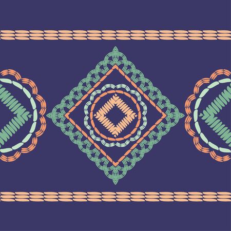 Ethnic boho seamless pattern. Lace. Embroidery on fabric. Patchwork texture. Weaving. Traditional...