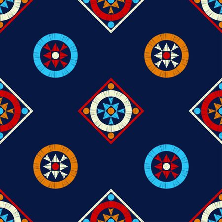 Patterned triangles. Trendy seamless pattern designs. Vector geometric background. Can be used for wallpaper, textile, invitation card, wrapping, web page background.のイラスト素材
