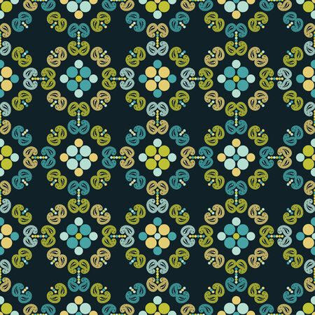 Paisley ornament. Polka dot. Ethnic boho seamless pattern. Ikat. Traditional ornament. Folk motif....