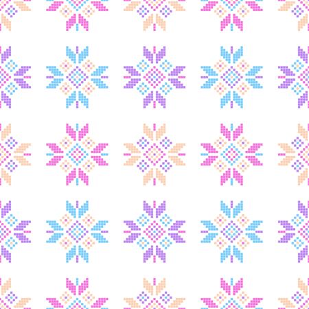 Seamless knitted pattern. A warm sweater. Knitted mosaic. Can be used for wallpaper, textile, invitation card, wrapping, web page background.のイラスト素材