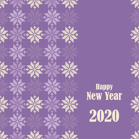 Seamless vector background with Norwegian snowflakes. Pixel snowflakes. Merry Christmas! Winter pattern. Can be used for wallpaper, textile, invitation card, wrapping, web page background.のイラスト素材