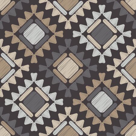 Ethnic boho seamless pattern. Lace. Embroidery on fabric. Patchwork texture. Weaving. Traditional...