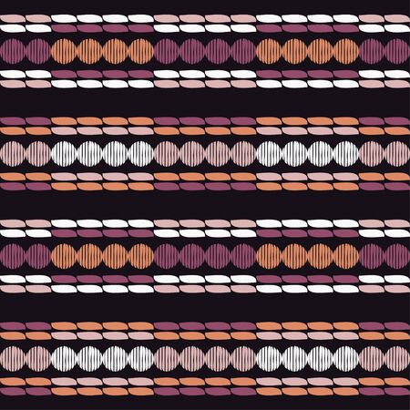 Ethnic boho seamless pattern. Lace. Embroidery on fabric. Patchwork texture. Weaving. Traditional ornament. Tribal pattern. Folk motif. Vector illustration for web design or print.のイラスト素材