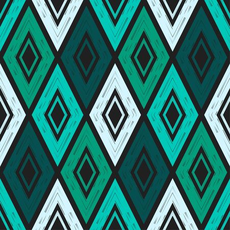 Ethnic boho seamless pattern. Lace. Embroidery on fabric. Patchwork texture. Weaving. Traditional ornament. Tribal pattern. Folk motif. Vector illustration for web design or print.のイラスト素材