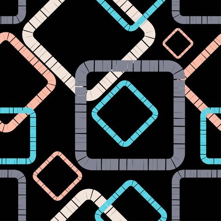 Ethnic boho seamless pattern. Lace. Embroidery on fabric. Patchwork texture. Weaving. Traditional ornament. Tribal pattern. Folk motif. Vector illustration for web design or print.のイラスト素材