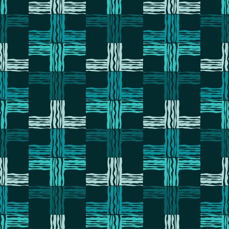 Ethnic boho seamless pattern. Lace. Embroidery on fabric. Patchwork texture. Weaving. Traditional ornament. Tribal pattern. Folk motif. Vector illustration for web design or print.のイラスト素材