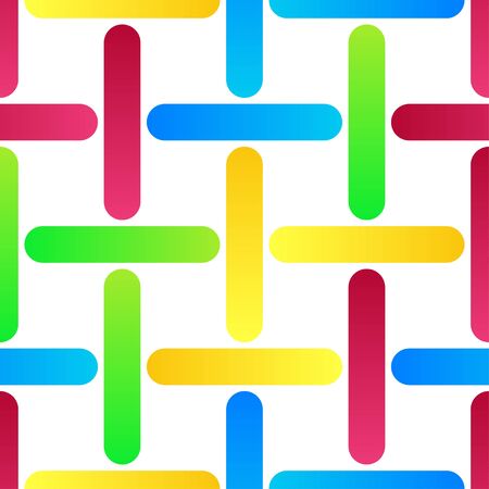 Seamless pattern with multicolored stripes. Creative design with vibrant gradients. Vector illustration for web design or print.のイラスト素材